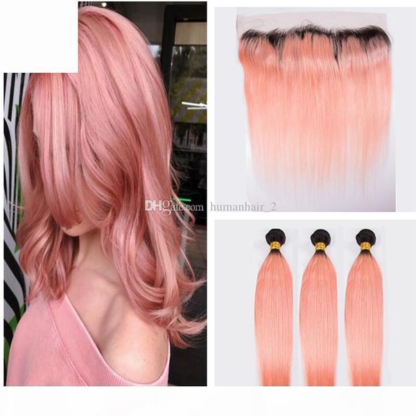 ombre hair extensions two tone #1b rose gold ombre brazilian straight virgin human hair weave bundles with pink 13x4'' lace fronta, Black;brown
ombre hair extensions two tone #1b rose gold ombre brazilian straight virgin human hair weave bundles with pink 13x4'' lace fronta, Black;brown