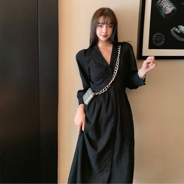k7u43 fall zhang xiu zhang qun xiu qun 2020 french style bubble sleeve v-neck white waist women's dress shows thin long sleeve skirt me, Black;gray
k7u43 fall zhang xiu zhang qun xiu qun 2020 french style bubble sleeve v-neck white waist women's dress shows thin long sleeve skirt me, Black;gray