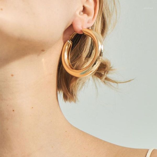 shuangshuo 50mm big gold hoops earrings minimalist thick tube round circle earrings for women trendy hiphop rock earing bijoux1, Golden;silver
shuangshuo 50mm big gold hoops earrings minimalist thick tube round circle earrings for women trendy hiphop rock earing bijoux1, Golden;silver