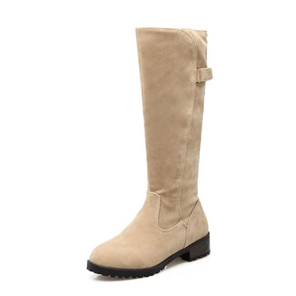 women fashion autumn winter pu leather long boots snow shoes low heel knight round toe jackboots, Black
women fashion autumn winter pu leather long boots snow shoes low heel knight round toe jackboots, Black