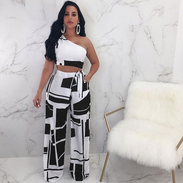 summer patchwork two piece set women one shoulder sleeveless crop and wide leg pants suit club wear party 2 piece outfits, Gray
summer patchwork two piece set women one shoulder sleeveless crop and wide leg pants suit club wear party 2 piece outfits, Gray