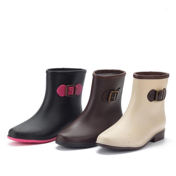 fashion high-end rain boots thickened women's non-slip pvc middle tube rain boots waterproof shoes rubber overshoes1, Black 
fashion high-end rain boots thickened women's non-slip pvc middle tube rain boots waterproof shoes rubber overshoes1, Black