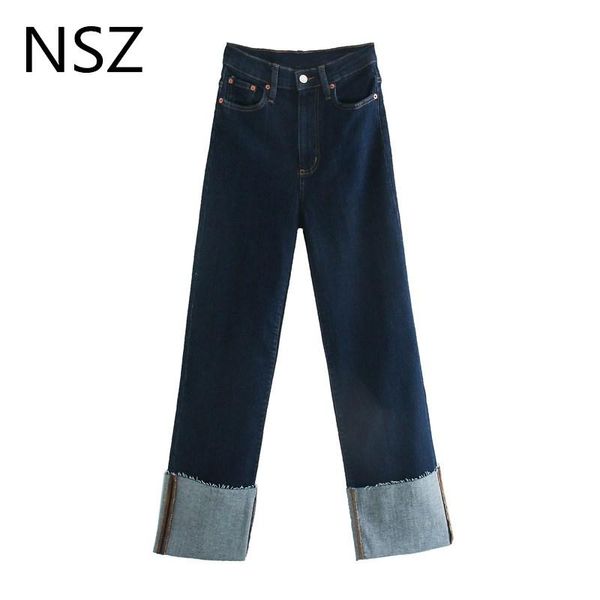 women's jeans nsz women patchwork straight wide leg high waist loose fashion denim pants ladies trousers, Blue
women's jeans nsz women patchwork straight wide leg high waist loose fashion denim pants ladies trousers, Blue