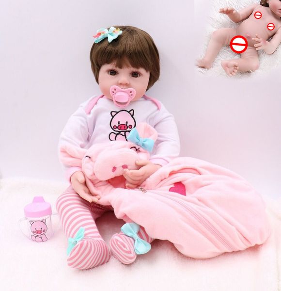 premie baby size 48cm full body silicone pink pig dress set bebe doll reborn doll water proof bath doll toy christmas gfit 1011
premie baby size 48cm full body silicone pink pig dress set bebe doll reborn doll water proof bath doll toy christmas gfit 1011