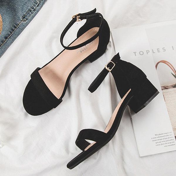 sandals summer student women 2021 open toe thick heels sandales ladies shoes closed buckle band sandalias big size 40/41, Black
sandals summer student women 2021 open toe thick heels sandales ladies shoes closed buckle band sandalias big size 40/41, Black