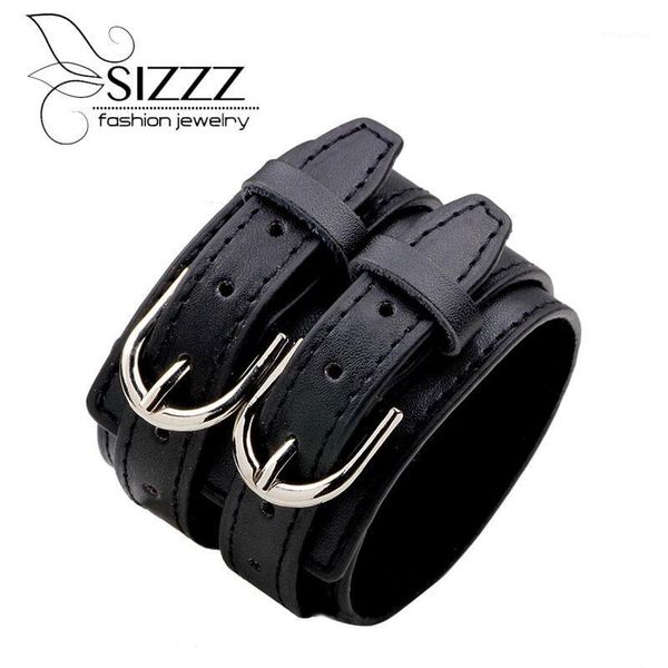 sizzz 27.2cm long 5cm wide europe and the united states style double row leather wide leather bracelet for women/men1, Golden;silver
sizzz 27.2cm long 5cm wide europe and the united states style double row leather wide leather bracelet for women/men1, Golden;silver