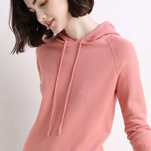 sweater hoodie korean casual solid cashmere version of slim women's hooded bottomed shirt, Black
sweater hoodie korean casual solid cashmere version of slim women's hooded bottomed shirt, Black