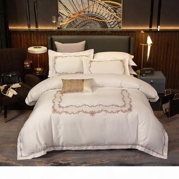 long staple cotton duvet cover set breathable and soft king chic gold embroidery white bedding set bed sheet 2pillow shams
long staple cotton duvet cover set breathable and soft king chic gold embroidery white bedding set bed sheet 2pillow shams