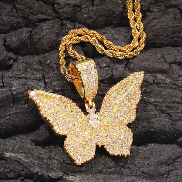 fashion men women fashion necklace gold plated full cz buttefly pendant necklace with rope cuban chain necklace nice gift, Silver
fashion men women fashion necklace gold plated full cz buttefly pendant necklace with rope cuban chain necklace nice gift, Silver