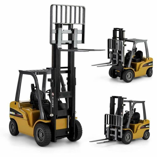 metal diecast alloy car model 1:50 roller dump truck vehicles forklift toy set
