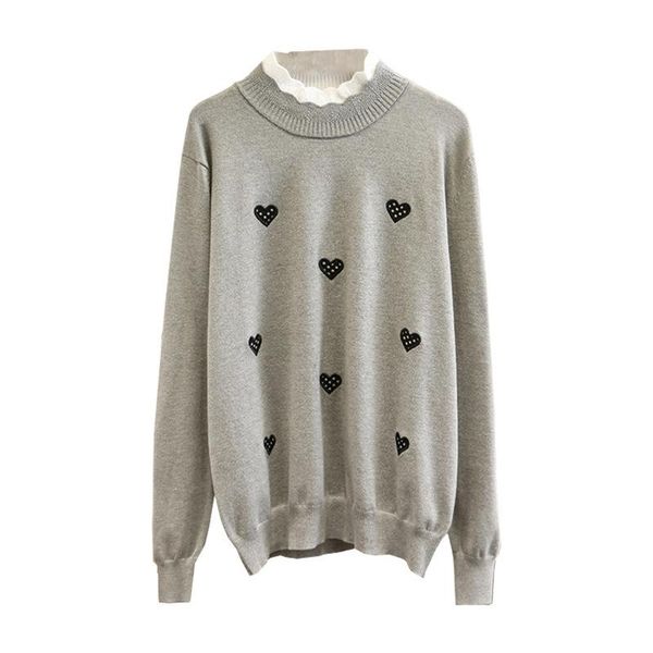 women's sweaters oversize women sweater autumn/winter jumper mock neck love embroidery pullover knitted undershirt fashion casual loose, White;black
women's sweaters oversize women sweater autumn/winter jumper mock neck love embroidery pullover knitted undershirt fashion casual loose, White;black