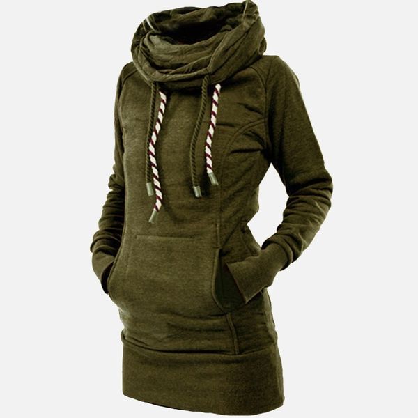 women turtleneck pullover robe plain thick hoodies poleron mujer warm tunic sweatshirt embroidered star long hoodie dress 201204, Black
women turtleneck pullover robe plain thick hoodies poleron mujer warm tunic sweatshirt embroidered star long hoodie dress 201204, Black