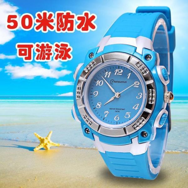 version boys 50m korean waterproof children's primary and secondary school students' girls swimming sports pointer watch quartz, Slivery;brown
version boys 50m korean waterproof children's primary and secondary school students' girls swimming sports pointer watch quartz, Slivery;brown