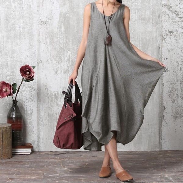 casual dresses 2021 plus size schmicker women summer solid sleeveless v neck loose work long maxi vestido irregular vest tank dress1, Black;gray
casual dresses 2021 plus size schmicker women summer solid sleeveless v neck loose work long maxi vestido irregular vest tank dress1, Black;gray