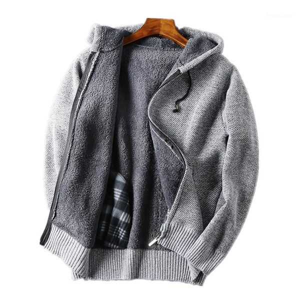 men's tail single autumn and winter plus velvet thick hooded knitted cardigan sweater jacket1, White;black
men's tail single autumn and winter plus velvet thick hooded knitted cardigan sweater jacket1, White;black