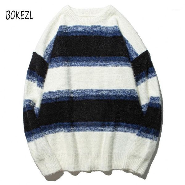 bokezl sweaters hip hop knitted color block patchwork stripe sweaters streetwear harajuku casual pullover knitwear jumper 1, White;black
bokezl sweaters hip hop knitted color block patchwork stripe sweaters streetwear harajuku casual pullover knitwear jumper 1, White;black