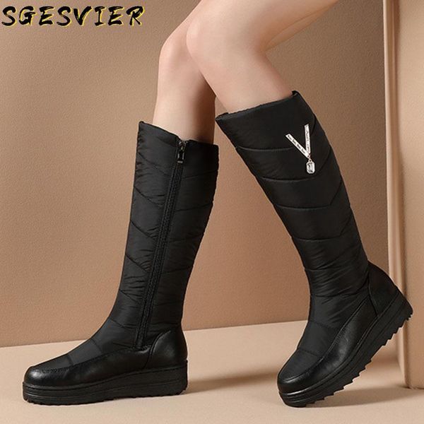 sgesvier 2020 russia new arrival winter snow boots women keep warm crystal zipper flat platform shoes woman knee high boots, Black
sgesvier 2020 russia new arrival winter snow boots women keep warm crystal zipper flat platform shoes woman knee high boots, Black