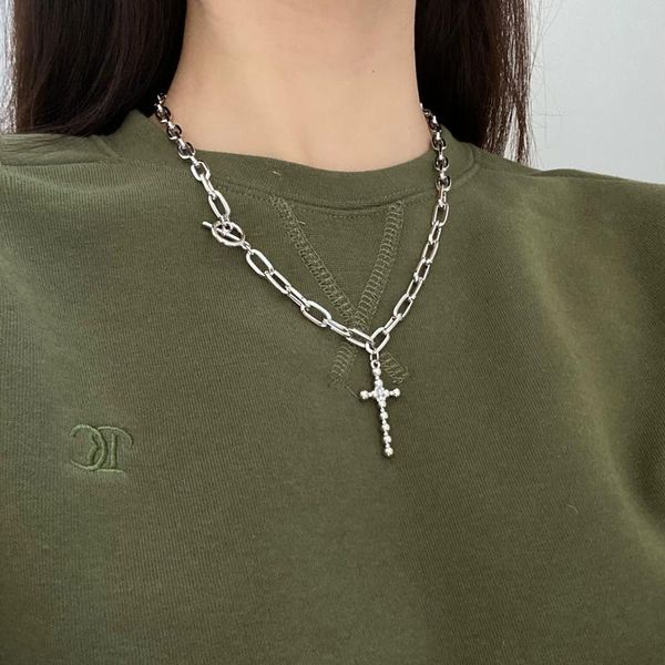 2020 multilayers punk necklaces cross necklace couple fashion street hip hop geometric metal pendant necklaces for women, Silver
2020 multilayers punk necklaces cross necklace couple fashion street hip hop geometric metal pendant necklaces for women, Silver