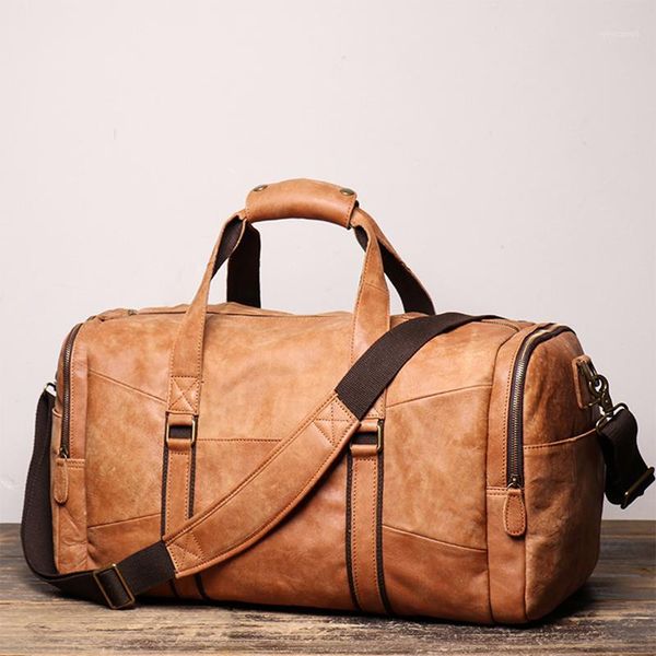 men's full grain leather travel bag cow leather big travel duffel bag cowhide weekender genuine luggage1
men's full grain leather travel bag cow leather big travel duffel bag cowhide weekender genuine luggage1