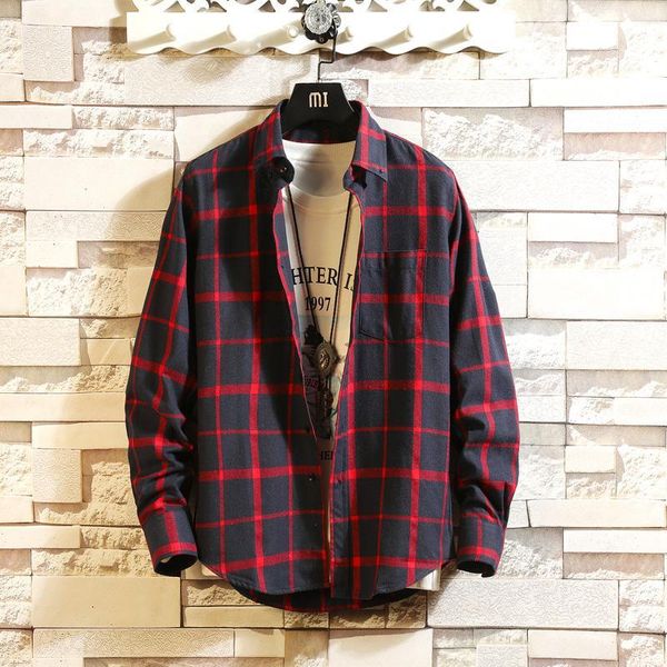 long sleeve plaid men shirts winter warm casual shirt formal shirt camisa masculina mens button men clothing 2019 50cs1, White;black
long sleeve plaid men shirts winter warm casual shirt formal shirt camisa masculina mens button men clothing 2019 50cs1, White;black