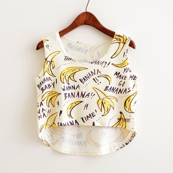 new arrival summer for women 2020 women cropped tees banana print summer dress sleeveless crop t shirt, White
new arrival summer for women 2020 women cropped tees banana print summer dress sleeveless crop t shirt, White