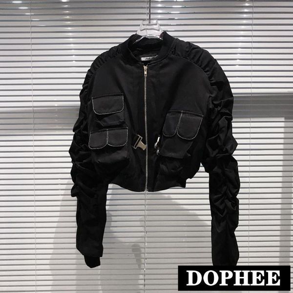 2021 new autumn pocket zipper personality long sleeve cotton quilted jacket high waist cropped jacket women's short coats, Black;brown
2021 new autumn pocket zipper personality long sleeve cotton quilted jacket high waist cropped jacket women's short coats, Black;brown