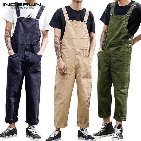 2020 men bib pants solid color casual jumpsuits streetwear joggers multi pockets fashion suspenders men cargo overalls incerun 71, Black
2020 men bib pants solid color casual jumpsuits streetwear joggers multi pockets fashion suspenders men cargo overalls incerun 71, Black
