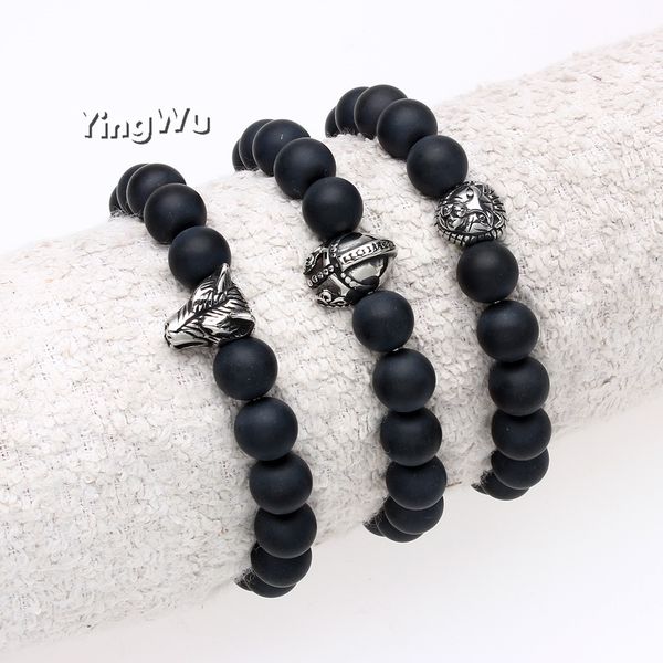 yingwu charm stone natural stainless steel men's bracelet punk cz head skeleton bracelet men's fashion bead, Black
yingwu charm stone natural stainless steel men's bracelet punk cz head skeleton bracelet men's fashion bead, Black