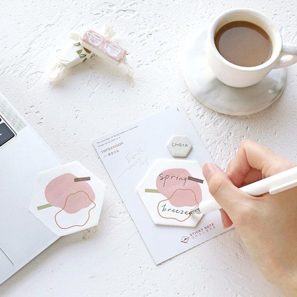 4 шт. свежие цветные липкие заметки впечатления после памятки pad дневник планировщик маркера ит наклейки офисные школьные принадлежности fm