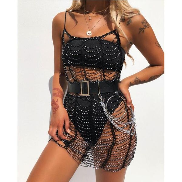 women's swimwear omilka diamond beach cover up 2021 summer women bikini crystal dress hollow out crochet mesh swimsuit dresses, White;black
women's swimwear omilka diamond beach cover up 2021 summer women bikini crystal dress hollow out crochet mesh swimsuit dresses, White;black
