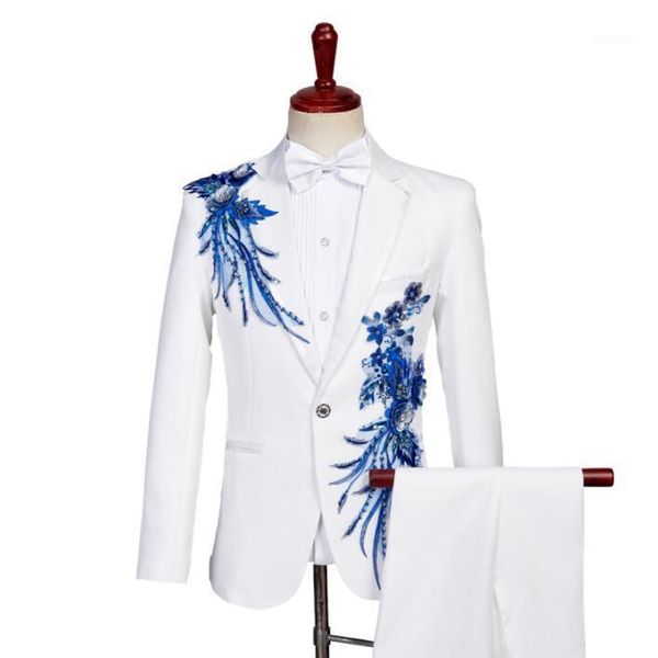 sequin chorus host blazer men groom suit set with pants mens wedding suits costume singer star style dance stage clothing white1, White;black
sequin chorus host blazer men groom suit set with pants mens wedding suits costume singer star style dance stage clothing white1, White;black