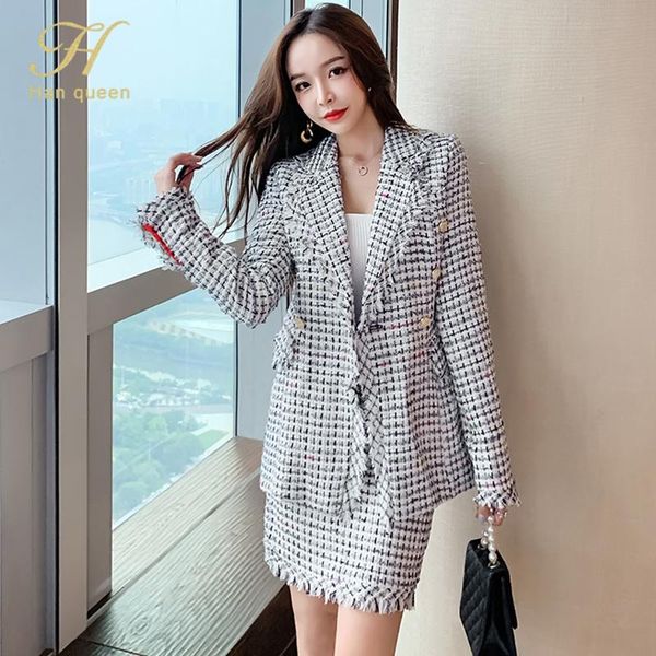 h хан королева новая осень зима tweed 2 piece set женщины кисточкой теплый двойной breasted тонкий карандаш юбка костюм limited марка наборы, White
h хан королева новая осень зима tweed 2 piece set женщины кисточкой теплый двойной breasted тонкий карандаш юбка костюм limited марка наборы, White