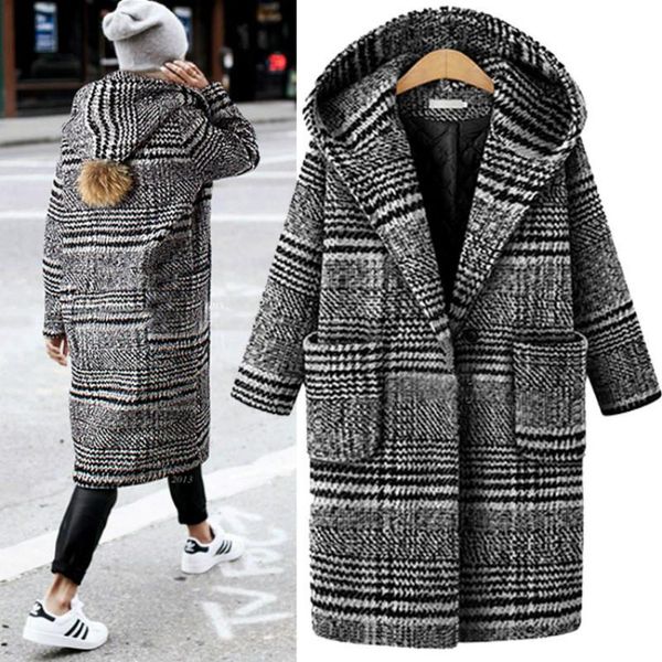 autumn and winter 2020 new women's wear medium and long size loose thousand bird's lattice, big coat thick hair coat women, Black
autumn and winter 2020 new women's wear medium and long size loose thousand bird's lattice, big coat thick hair coat women, Black