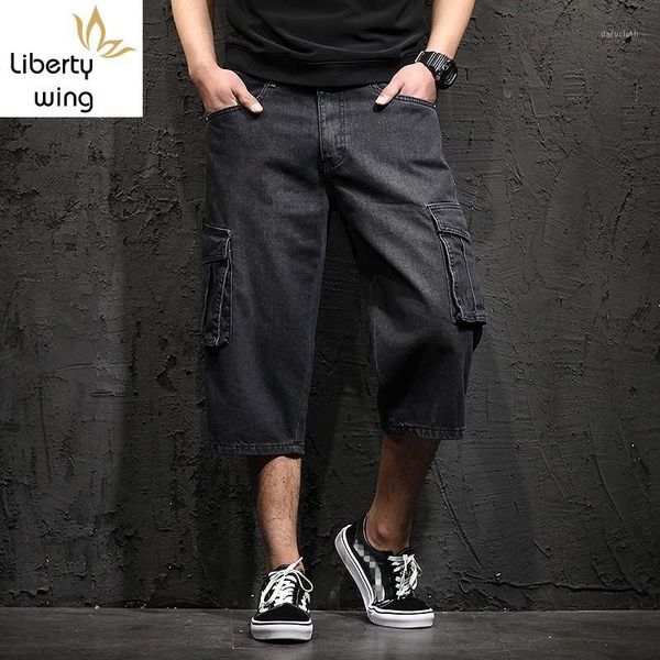 casual mens jeans men summer big pockets shorts plus size 48 baggy denim trousers male calf length loose fit harem pants1, Blue
casual mens jeans men summer big pockets shorts plus size 48 baggy denim trousers male calf length loose fit harem pants1, Blue