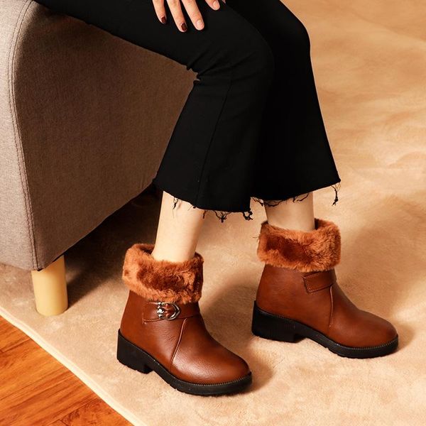 winter 2020 new leather snow boots thick waterproof slanted heel warm pu bottom cotton boots winter women, Black
winter 2020 new leather snow boots thick waterproof slanted heel warm pu bottom cotton boots winter women, Black