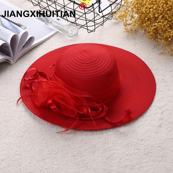 women sun hat satin feather summer hat women solid wide brim uv protection sun beach cap party wedding kentucky derby church hat y200602, Blue;gray
women sun hat satin feather summer hat women solid wide brim uv protection sun beach cap party wedding kentucky derby church hat y200602, Blue;gray