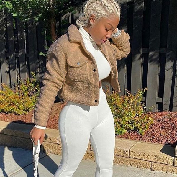 winter casual jacket women coat fleece wool lamb full sleeve open stitch outwear 2021 new fashion warm streetwear female jackets, Black;brown
winter casual jacket women coat fleece wool lamb full sleeve open stitch outwear 2021 new fashion warm streetwear female jackets, Black;brown