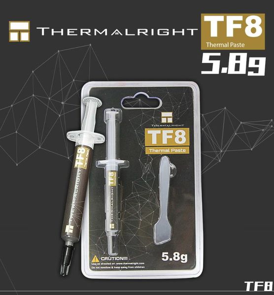 thermalright tf8 2g 5.8g 12.8g cpu gpu heat sink cooling cooler radiator fan thermal grease composite grease silica 13.8w/m.k
thermalright tf8 2g 5.8g 12.8g cpu gpu heat sink cooling cooler radiator fan thermal grease composite grease silica 13.8w/m.k