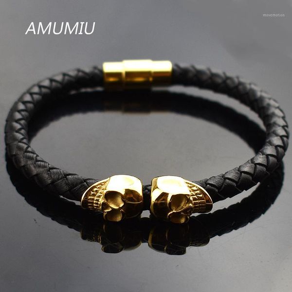 amumiu black genuine leather double skeleton skull charm bracelet for men gift magnet punk rock jewelry hb0911
amumiu black genuine leather double skeleton skull charm bracelet for men gift magnet punk rock jewelry hb0911