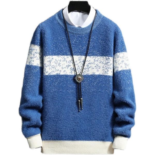 men's sweaters 2021 autumn and winter men round neck sweater fashion youth male thickening warm pullover slim fit comfortable, White;black
men's sweaters 2021 autumn and winter men round neck sweater fashion youth male thickening warm pullover slim fit comfortable, White;black