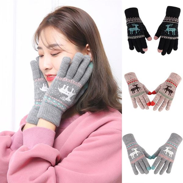 five fingers gloves christmas knitted deer thick touch screen winter warm women full finger mittens gift for, Blue;gray
five fingers gloves christmas knitted deer thick touch screen winter warm women full finger mittens gift for, Blue;gray