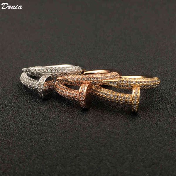 selling trendy jewelry donia jewelry luxury ring exaggerated european and american fashion nails copper micro-inlaid zircon creative designe, Silver
selling trendy jewelry donia jewelry luxury ring exaggerated european and american fashion nails copper micro-inlaid zircon creative designe, Silver