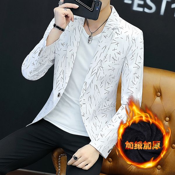 2019 spring and autumn summer plus velvet thickening casual personality fashion small suit gilding dress suit men's jacket, White;black
2019 spring and autumn summer plus velvet thickening casual personality fashion small suit gilding dress suit men's jacket, White;black