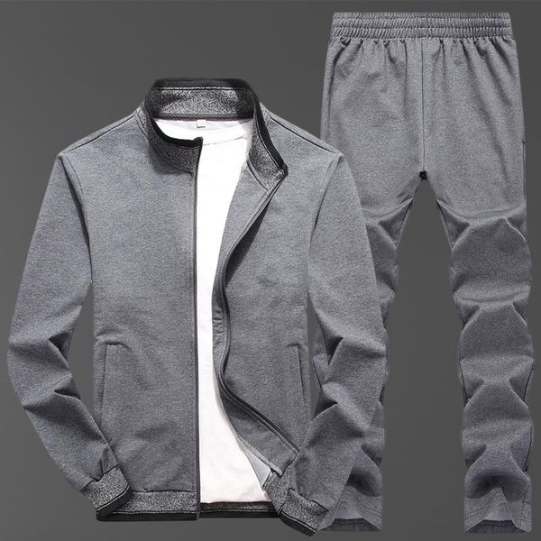 men's tracksuits men casual 2 piece set 2021 spring autumn solid color sportswear jacket+pants plus size track suit 5xl, Gray
men's tracksuits men casual 2 piece set 2021 spring autumn solid color sportswear jacket+pants plus size track suit 5xl, Gray
