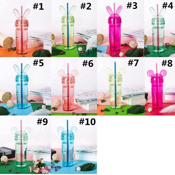 rabbit tumblers colorful transparent mouse ear water bottle with straw and lid cup milke coffee mug girls gift dhe1469
rabbit tumblers colorful transparent mouse ear water bottle with straw and lid cup milke coffee mug girls gift dhe1469