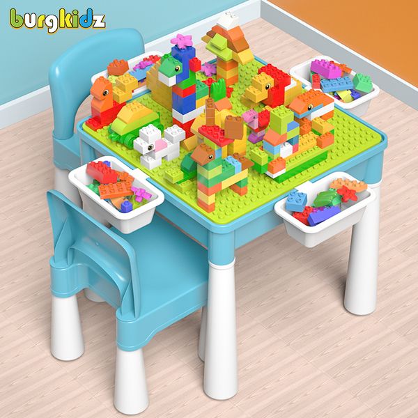 kids activity table with 128 pcs big building blocks compatible dupoled educational children table large block toys for girl boy 1008
kids activity table with 128 pcs big building blocks compatible dupoled educational children table large block toys for girl boy 1008
