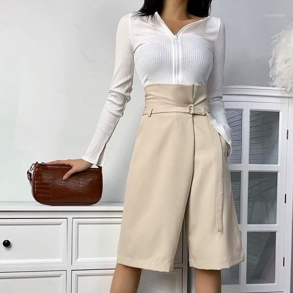 lo.ve summer women's knee-length pants high waist wide leg elegant female trousers 2020 fashion casual office lady breeches1, Black;white
lo.ve summer women's knee-length pants high waist wide leg elegant female trousers 2020 fashion casual office lady breeches1, Black;white