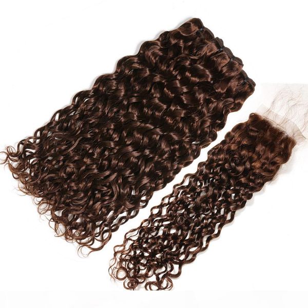 wet and wavy chocolate brown brazilian human hair weave bundles with closure dark brown water wave 3bundles with 4x4 lace closure 4pcs lot, Black;brown
wet and wavy chocolate brown brazilian human hair weave bundles with closure dark brown water wave 3bundles with 4x4 lace closure 4pcs lot, Black;brown