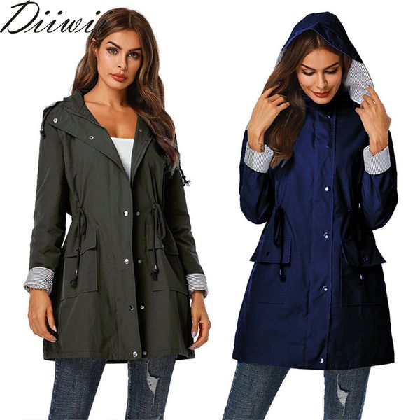 diiwii women lady coat waterproof solid color feminina hooded autumn trench long sleeve femme outwear 201031, Tan;black
diiwii women lady coat waterproof solid color feminina hooded autumn trench long sleeve femme outwear 201031, Tan;black