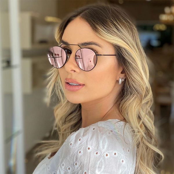 1116 brazilian sunglasses women's single beam round frame metal sunglasses women's sunglasses, White;black 
1116 brazilian sunglasses women's single beam round frame metal sunglasses women's sunglasses, White;black